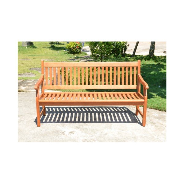 Кафява градинска пейка от масивно дърво New Jersey – Garden Pleasure-image-2