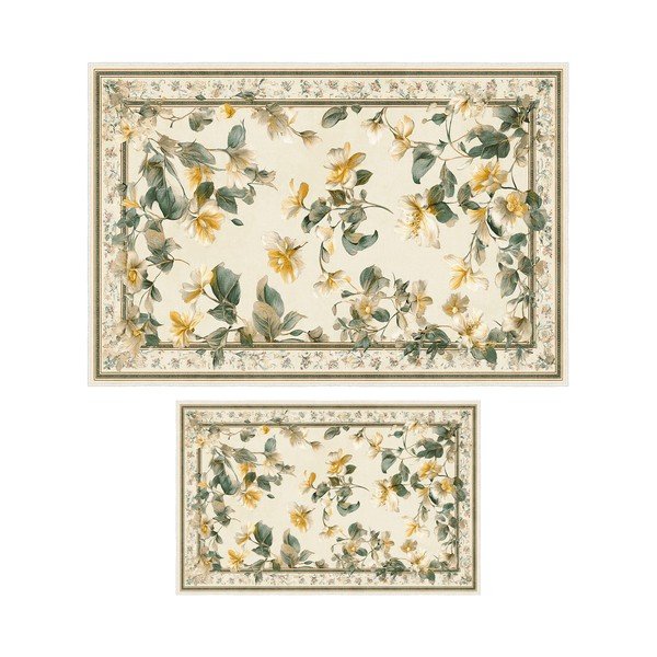 Бежови килими за баня в комплект 2 бр. 60x100 cm – Foutastic