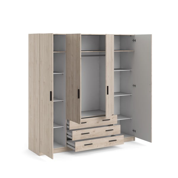 Гардероб от декор от дъб  естествен 196x200 cm Sprint – Tvilum-image-4