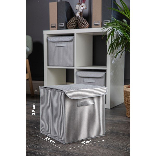 Кутия за съхранение от плат с капак - Mioli Decor-image-2