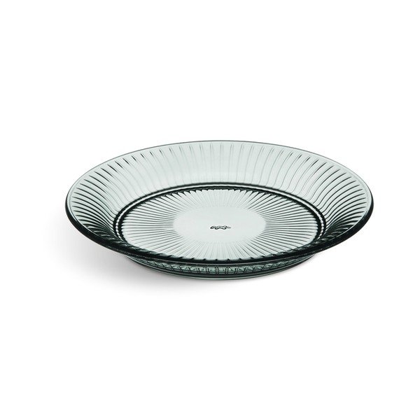 Zelený skleněný talíř Kähler Design Hammershoi Glassplate, ⌀ 22 cm