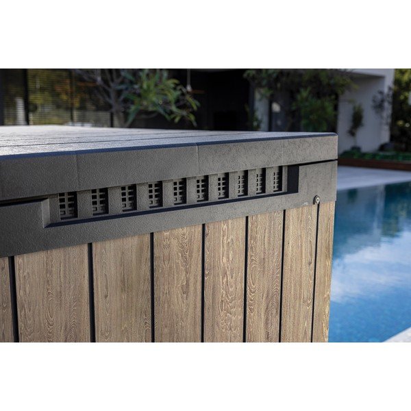 Кафява пластмасова градинска кутия за съхранение Deco – Keter-image-4