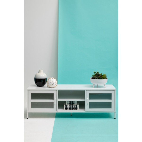 Бяла стоманена маса за телевизор 150x50x45 cm Acier – Premier Housewares-image-3