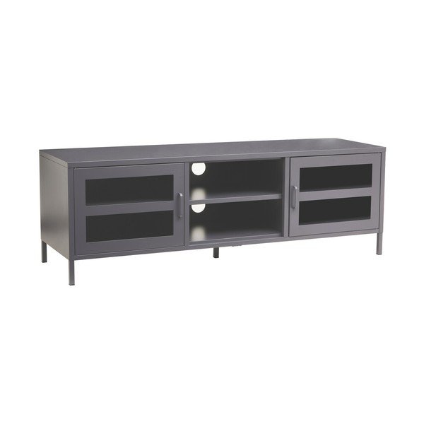 Сива стоманена маса за телевизор 150x50x45 cm Acier – Premier Housewares