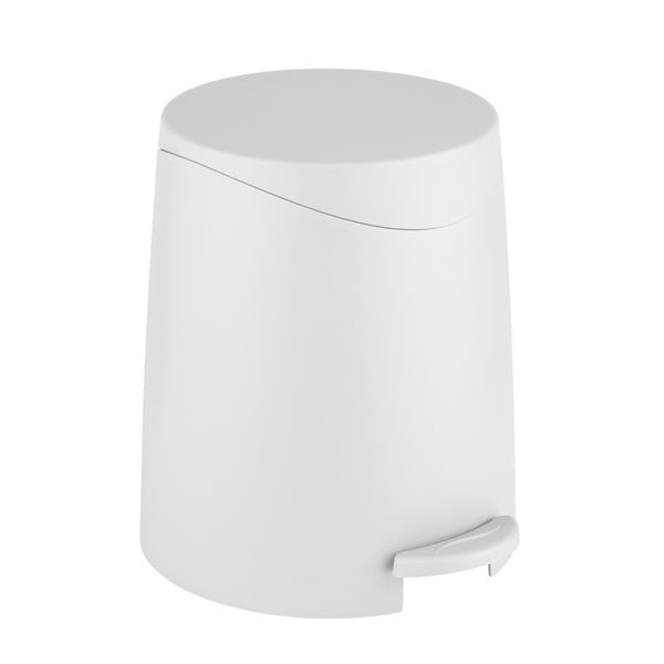 Бяло пластмасово кошче за боклук с педал 3 l Portes – Allstar