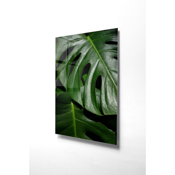 Живопис върху стъкло 70x100 cm Monstera - Wallity-image-3
