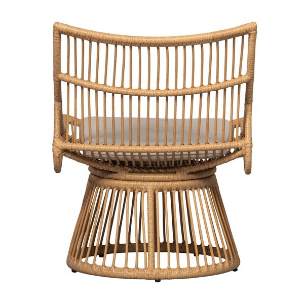 Градински стол от изкуствен ратан в естествен цвят Alatna – WOOOD-image-4