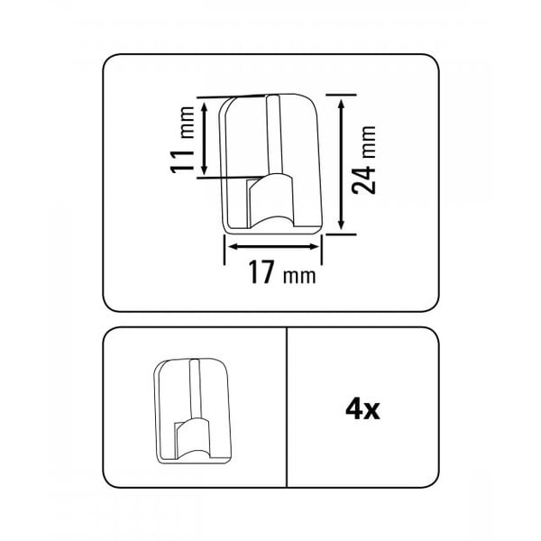 Самозалепващи се кукички за витраж в комплект от 4 броя - SP TREND-image-1