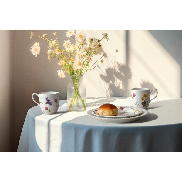Бяла десертна порцеланова чиния ø 22 cm Hammershøi Summer – Kähler Design-image-4