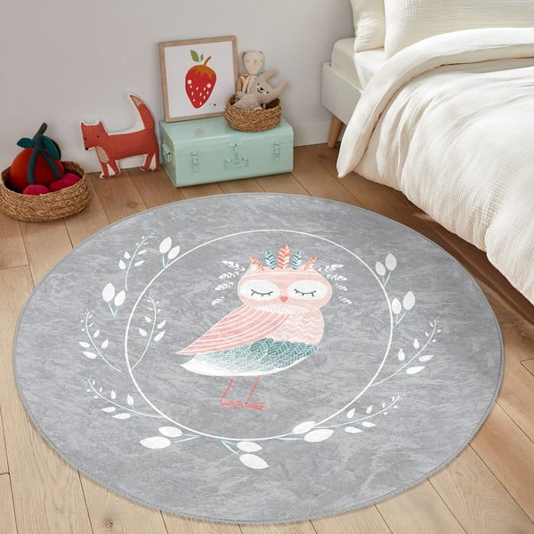Сив детски килим ø 100 cm Comfort - Mila Home-image-4