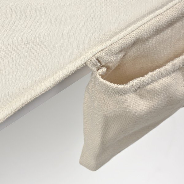 Бяла подложка за смяна за пътуване от органичен памук Jeila - Kave Home-image-1