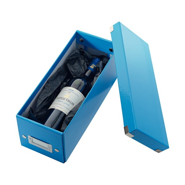 Синя картонена кутия за съхранение с капак 14x35x14 cm Click&Store – Leitz-image-3