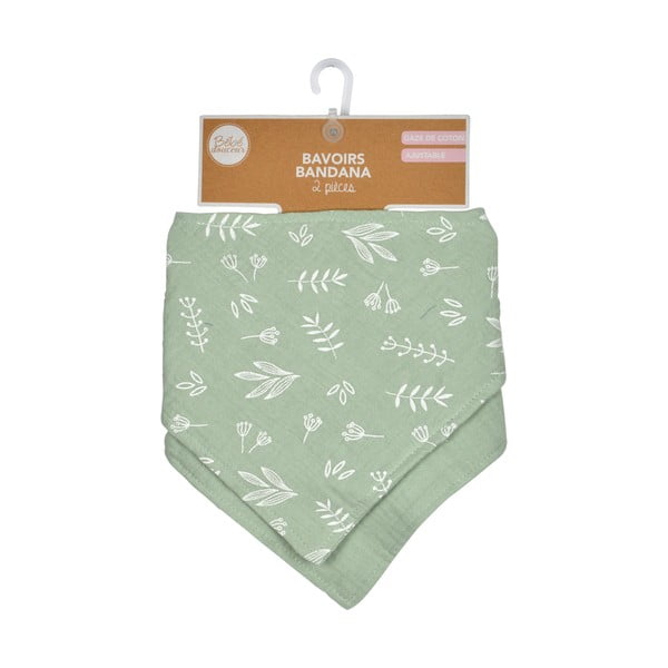 Зелени муселинови лигавници в комплект от 2 броя – Bébé Douceur-image-4