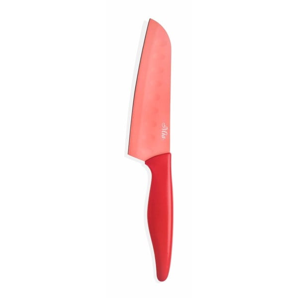 Червен нож Santoku, дължина 13 cm - The Mia