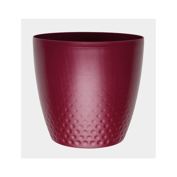 Виненочервена саксия Perla, ø 21,5 cm - Plastia