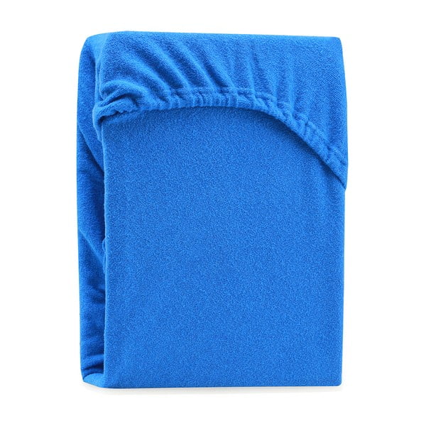 Син еластичен чаршаф с високо съдържание на памук , 100/120 x 200 cm Ruby - AmeliaHome-image-2