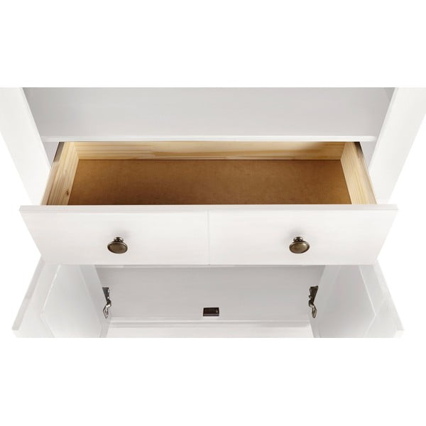 Бяла библиотека от масивен бор 181x31 cm Mille – Støraa-image-4