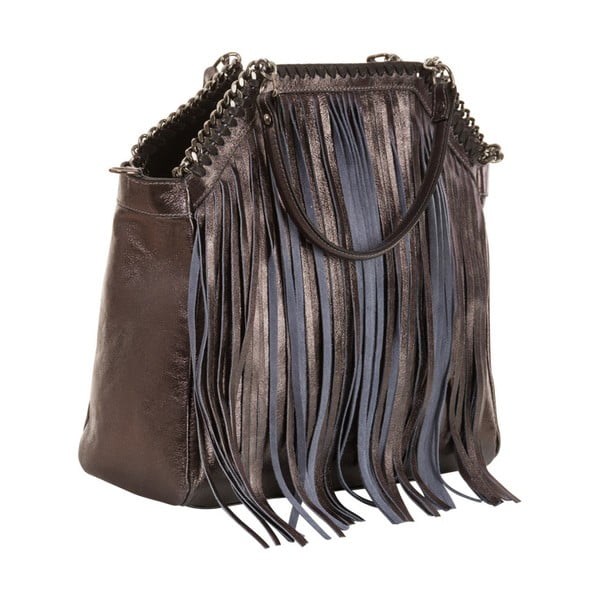 Сива чанта от естествена кожа Joana - Andrea Cardone