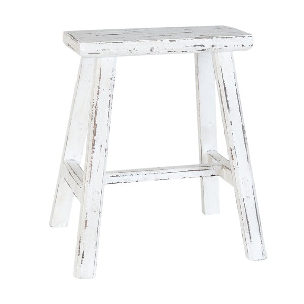 Bílá dřevěná stolička Clayre & Eef