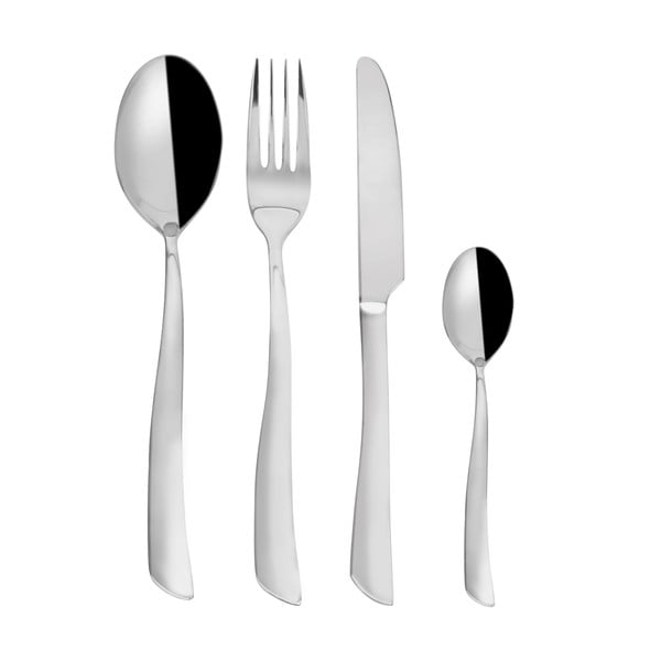 Прибори за хранене от неръждаема стомана в сребрист цвят 24 бр. Shape – Orion