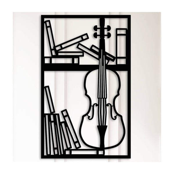Черна декорация за стена Цигулка - Unknown