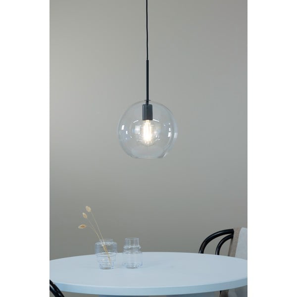 Черна висяща лампа със стъклен абажур 25x25 cm Patera - Markslöjd-image-1