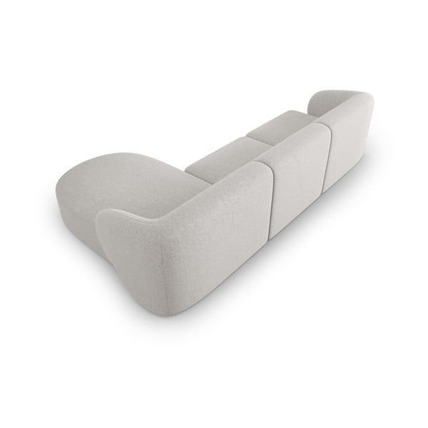 Светлосив шенилов ъглов диван (десен ъгъл) Paolo – Milo Casa-image-3