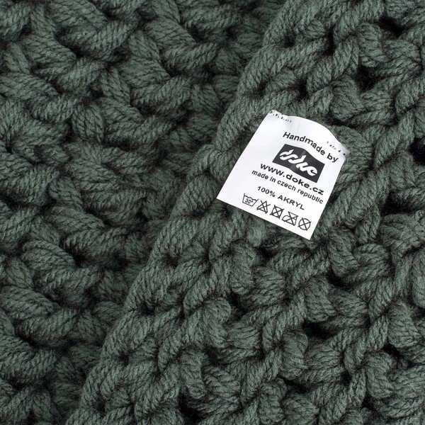 Маслиненозелен ръчно плетен кръгъл нагревател за врата Tommy - DOKE-image-2