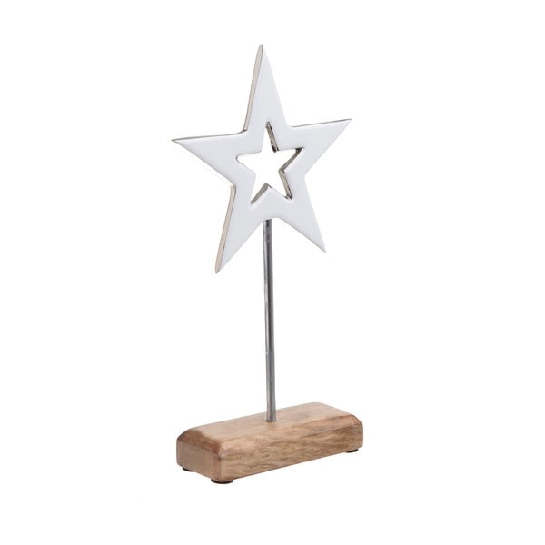 Коледна дървена украса във формата на звезда Loana - InArt