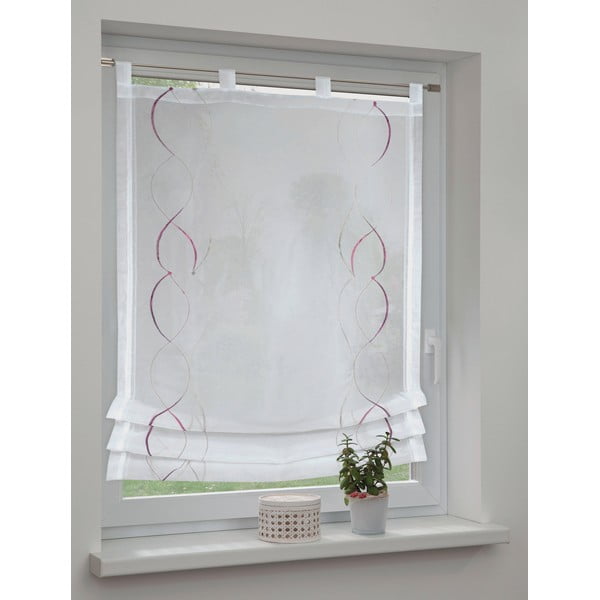 Бяла римска ролетна щора 80x120 cm – Sehlbach-image-1