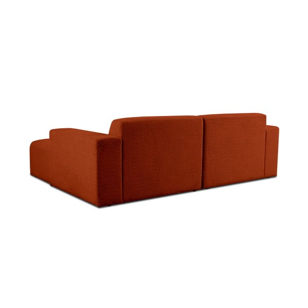 Ъглов диван от букле в тухлен цвят (десен ъгъл) Roxy – Scandic-image-2