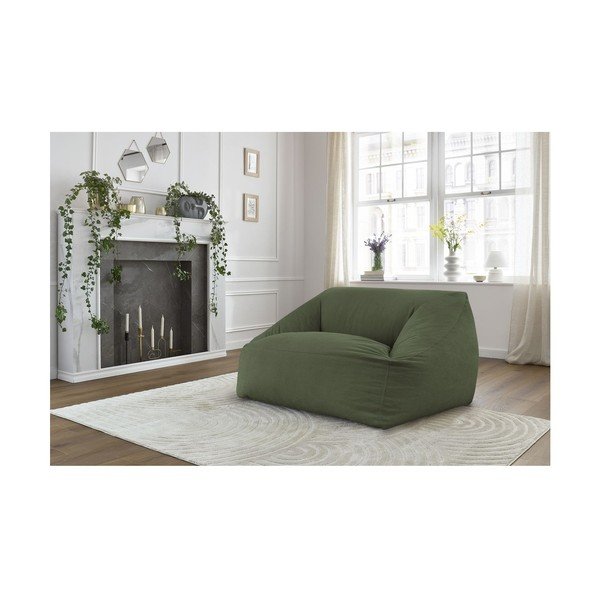 Зелен пуф от рипсено кадифе Lilibet – Bobochic Paris-image-1