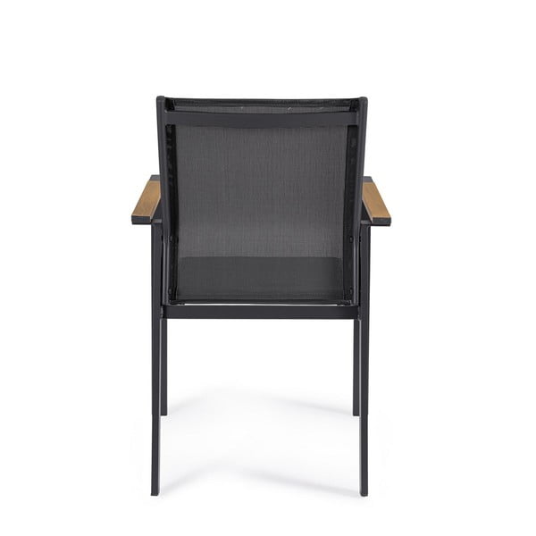 Антрацитни градински столове в комплект от 4 бр. метални Heta   – Bizzotto-image-4