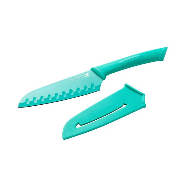 Santoku nůž, 14 cm, tyrkysový