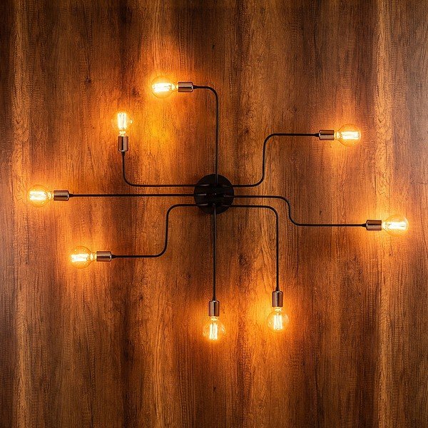 Стенна лампа в черен и бронзов цвят Truva – Opviq lights-image-2