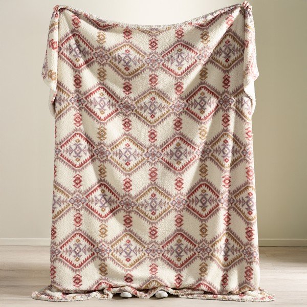 Одеяло в естествен цвят 240x200 cm Navajo Fleece – Catherine Lansfield-image-1