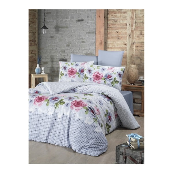 Памучно спално бельо Ranforce с чаршаф за двойно легло Isabella Malo, 200 x 220 cm - Mijolnir