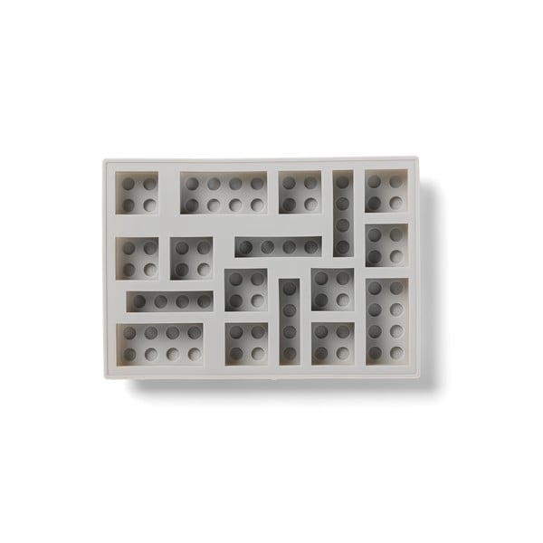 Сива силиконова форма за лед във формата на парчета Iconic - LEGO®