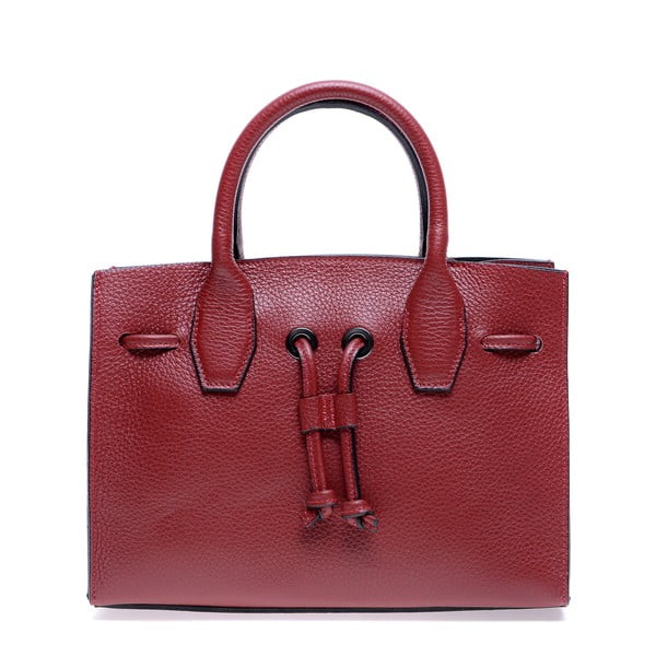 Червена кожена чанта Amalia - Roberta M