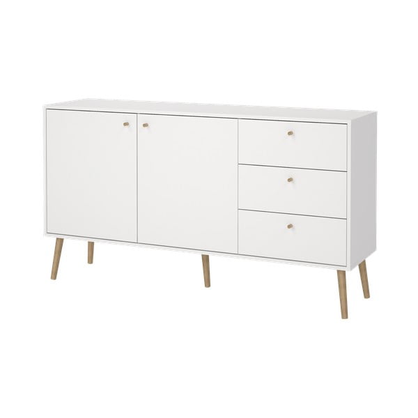 Бял нисък скрин 149x82 cm Bodo - Tvilum-image-4