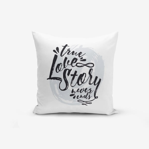 Калъфка за възглавница с памучна смес Love Story, 45 x 45 cm - Minimalist Cushion Covers