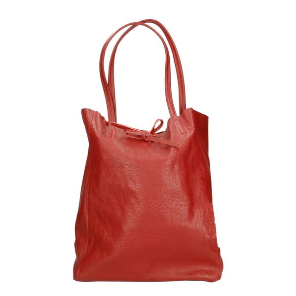 Червена кожена чанта Vetta - Roberto Buono
