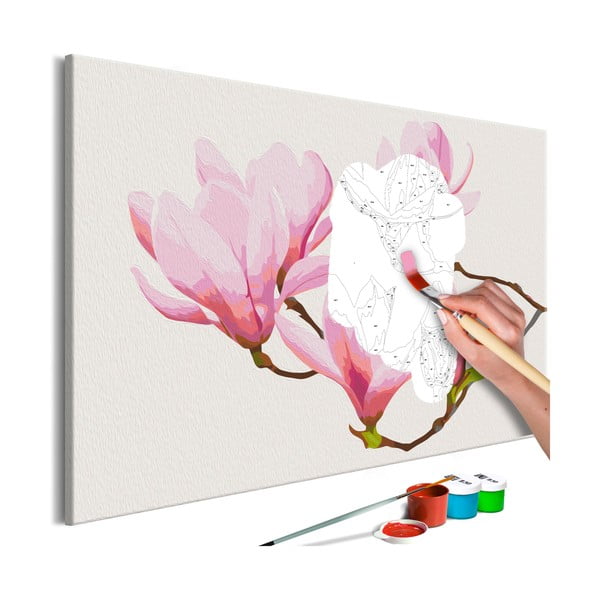 DIY set na tvorbu vlastního obrazu na plátně Artgeist Floral Twig, 60 x 40 cm