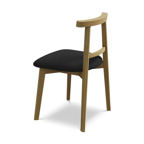 Черен трапезен стол от масивна дървесина Ohelo – Makamii-image-3