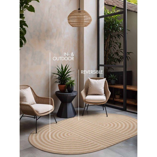 Кремав/в естествен цвят килим за открито и закрито 160x230 cm Haringey Woodfield – Ted Baker-image-4