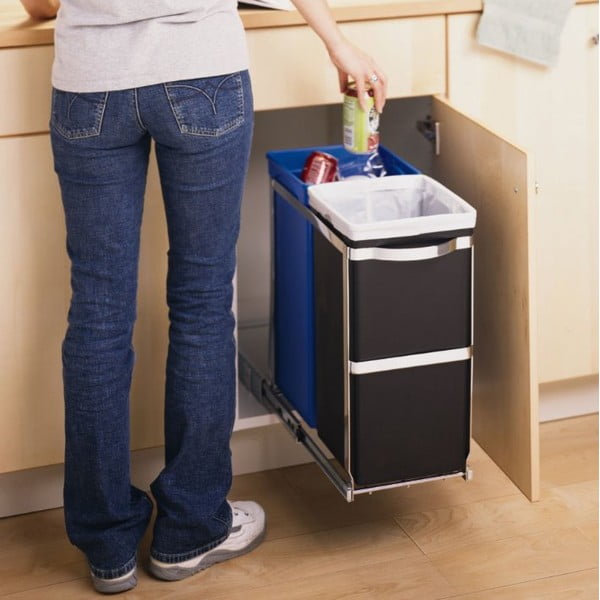 Пластмасов контейнер за отпадъци 35 л Dual - simplehuman-image-1