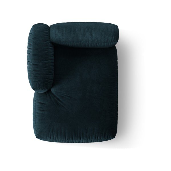 Тъмносин кадифен модул за диван (ляв ъгъл) Martina – Micadoni -image-3