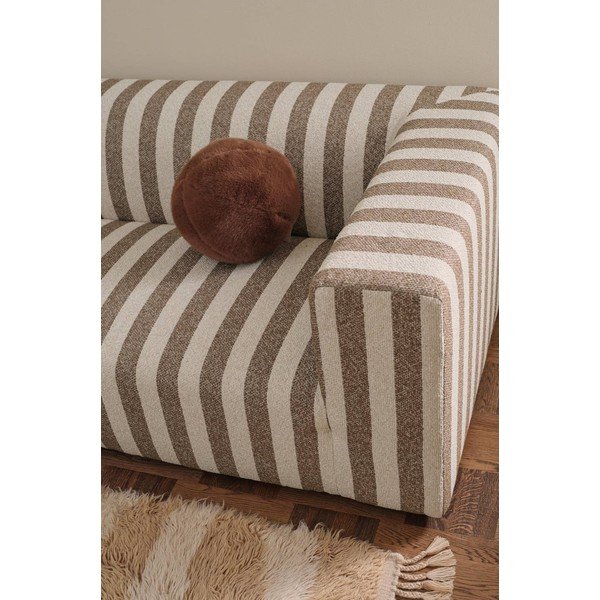 Кафяв/кремав шенилов диван 220 cm Lisa – Ellos Home-image-2