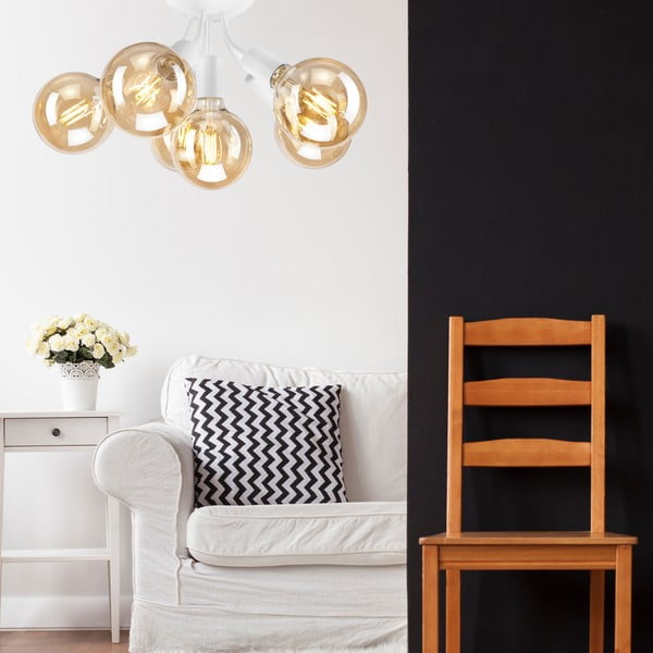 Бяло осветително тяло за таван без абажури Viggo – LAMKUR-image-2