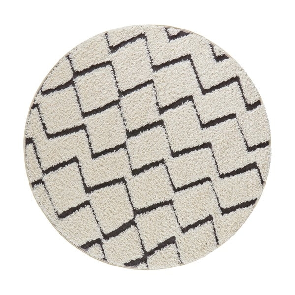 Бежово-черен килим , ⌀ 160 cm Handira - Mint Rugs